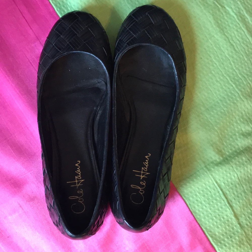 Cole Haan leather flats.